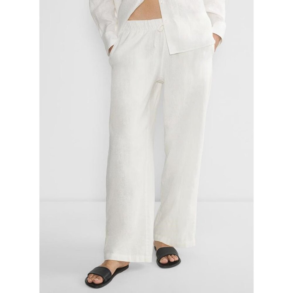 THE GROUP BY ARITZIA Women's Sontag Linen Pant Size XS In Oak